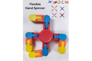 Flexibele Fidget Spinner rood meerkleurig