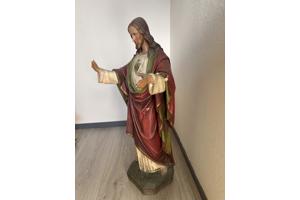 Jezusbeeld van gips van ca 80 cm