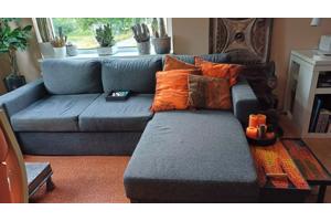 Donkergrijze Hoekbank