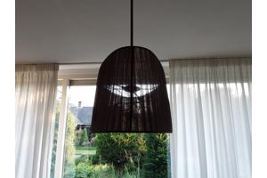 Hanglamp bruin tule kap