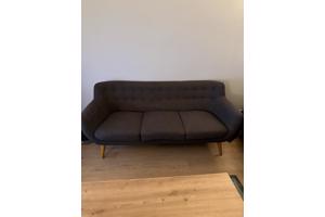 Grijze stoffen driezitter