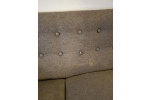 Grijze stoffen driezitter