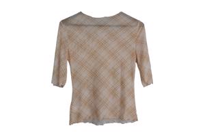 Doorschijnende top beige M