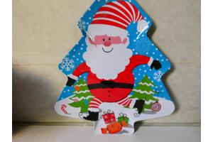 Kerst serveerschaal 50 cm doorsnee plastic