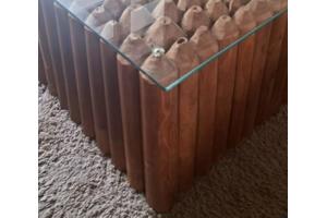 Handgemaakte houten organische salontafel