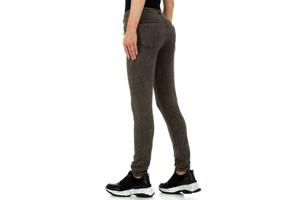 Metrofive zachte skinny broek khaki S/36