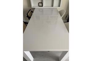 Witte hoogglans eettafel 190x90