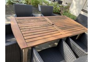 Hardhouten tuintafel  170 x 90 73 cm hoog