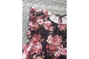 mouwloos luchtig shirt bloemen L