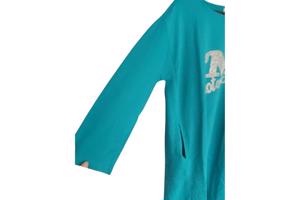 Sweat jurk motorcycle turquoise XL/XXL
