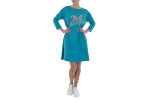 Sweat jurk motorcycle turquoise XL/XXL