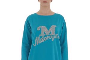 Sweat jurk motorcycle turquoise XL/XXL