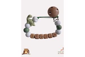 nr 8 noekies naam speenkoord dino langnek khaki wit