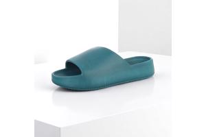 Heren slippers effen groen 41