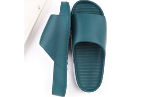 Heren slippers effen groen 41