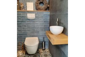 Accent tegel opal sky 7,5x30 cm handvorm tegels wolk blauw