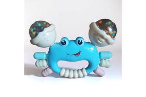 Bijtring en rammelaar in 1 blauwe krab