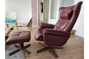 Leren draaifauteuil 2x
