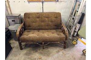 Rotan bankje met kussen