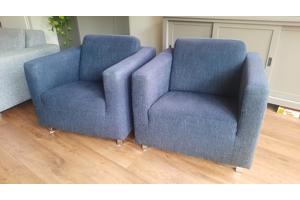 Stoffen 2,5 zits bank en twee losse fauteuils