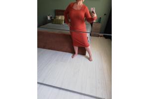 lange jurk oranje XXL