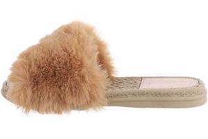 NN152 Givana Fluffy slippers camel 40