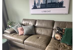 Lederen loungebank