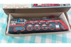 Blikken trein Silver Bell Choo Choo van Kanto Toys uit Japan
