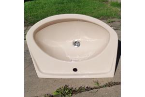 70's Camee kleurig SPHINX duoblok toilet, wastafel, planchet