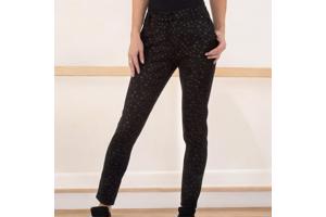 Drole de Copine stretchy zachte sterren broek zwart S/36