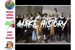 50x40cm Diamond Painting Make History (rond) nr 2001