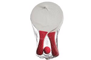 Beachball set - Hout - Rood