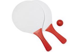 Beachball set - Hout - Rood