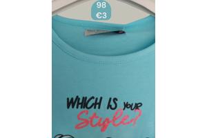 Glo-Story t-shirt flamingo's turquoise 98