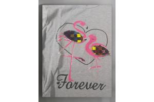 Seagull lang shirt flamingo's forever grijs 170-176