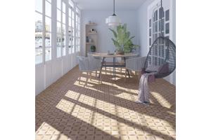 Geometrisch Retro Design tegels Houtlook Patroontegels 20x20