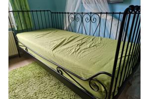 Ikea princessenbed zwart met lattenbodem 90/200