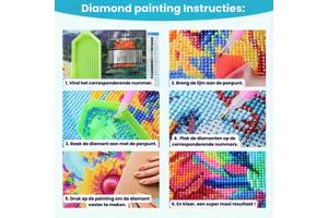 nr 50 Diamond Painting watervallen 50x40cm (vierkant)