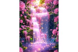 nr 50 Diamond Painting watervallen 50x40cm (vierkant)