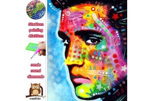 50x40cm Diamond Painting Elvis (rond) nr 2029