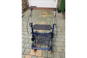 Rollator blauw met knijpremmen