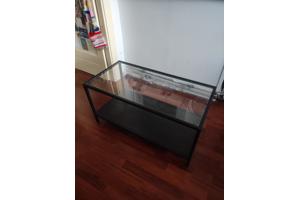 Tweedelige glazen salontafel