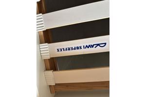 2x1 persoons bed met lattenbodem,wit