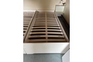 2x1 persoons bed met lattenbodem,wit