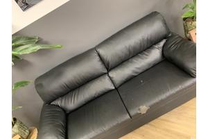 Kunstleer bank stel 2-en 3 zitter