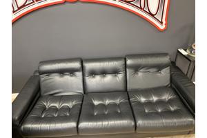 Kunstleer bank stel 2-en 3 zitter