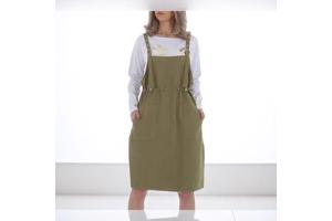 Cashual jurk khaki groen one size