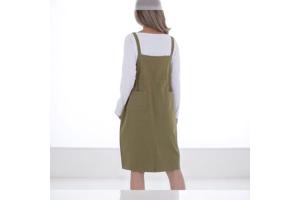 Cashual jurk khaki groen one size