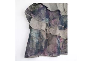 Mini rok met laagjes van kant grijs S/M
