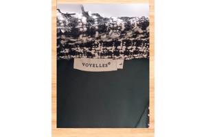 Voyelles blouse donkergroen zwart wit L